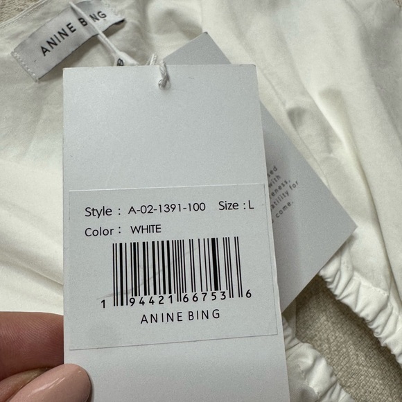 NEW Anine Bing Dione White Poplin Cotton Cut Out Midi Dress L - Picture 5 of 10